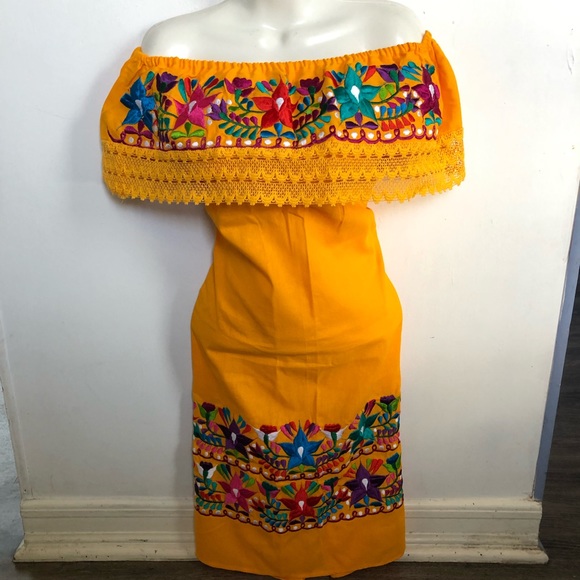 mexican yellow dress